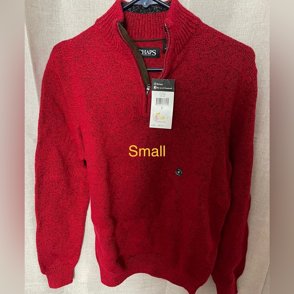 Red chaps sweater